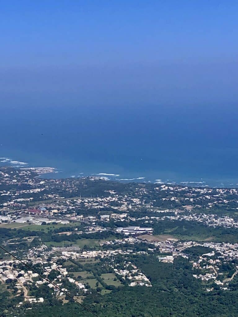 Sailing in the Dominican Republic along this northern coastline of Puerto Plata, taken from the top of Isabel Torres