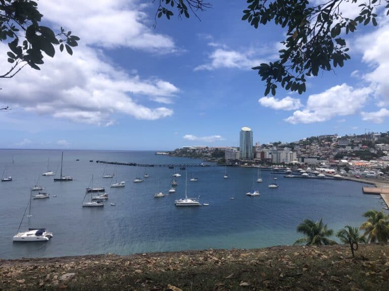 Sailing in Martinique to Fort de France anchorage