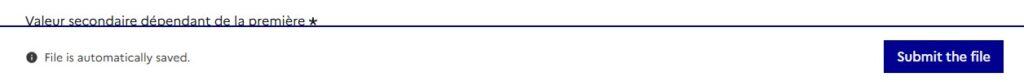 submitting the clearance form on the St Martin online system using the "submit the file" button